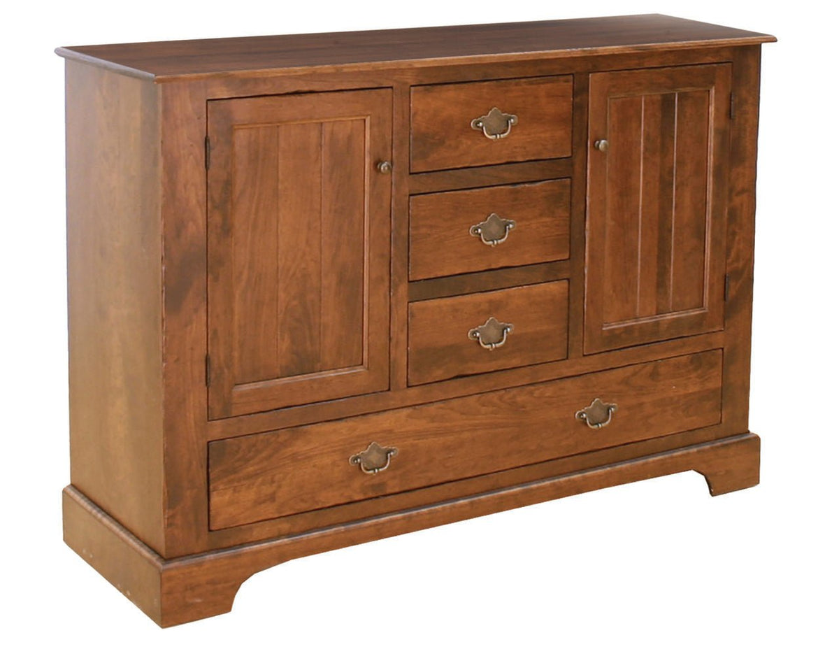 Amish Solid Wood Alexandria Hutch with Leaf Storage - snyders.furniture