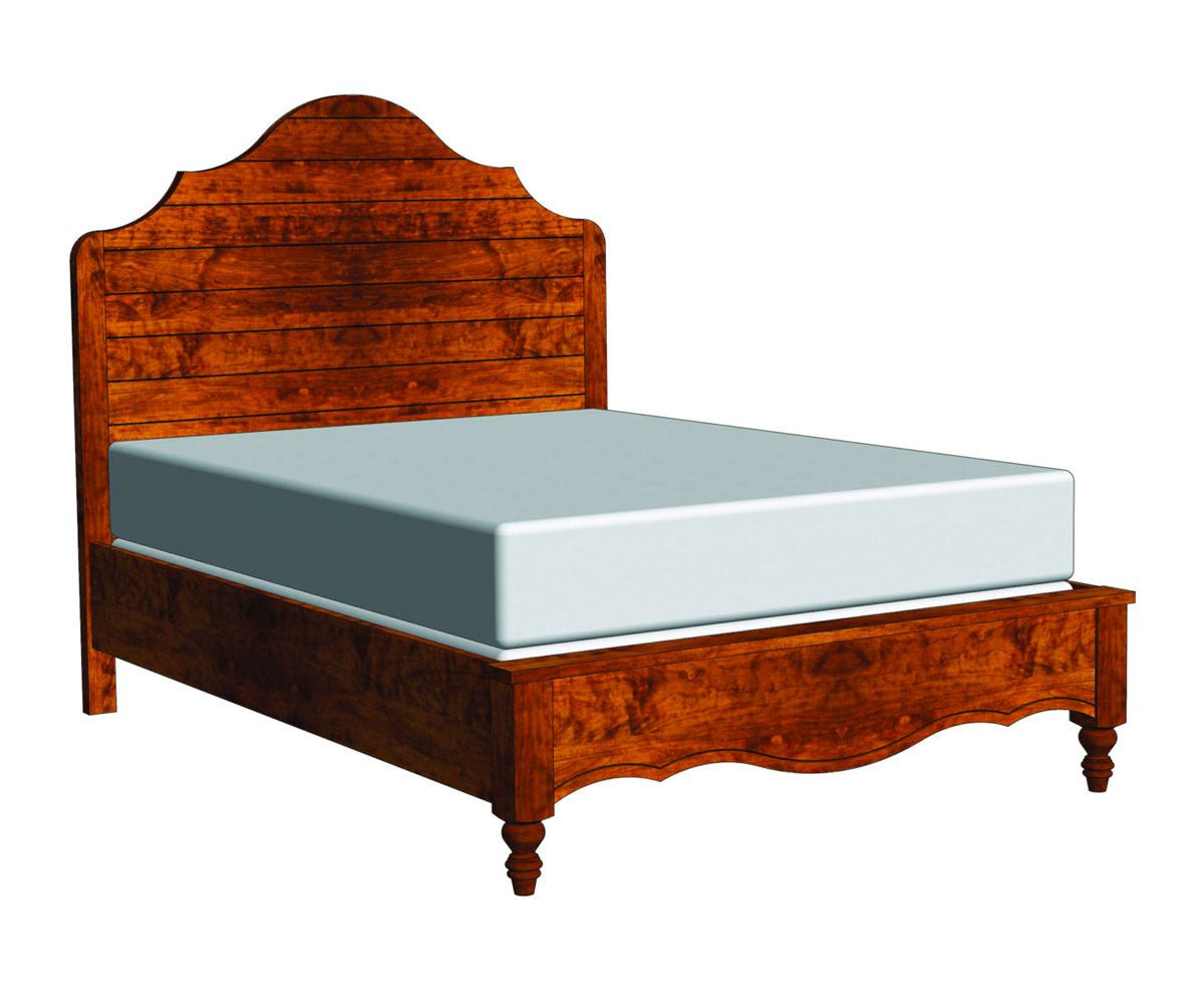 Amish Solid Wood Ashbridge Panel Bed - snyders.furniture