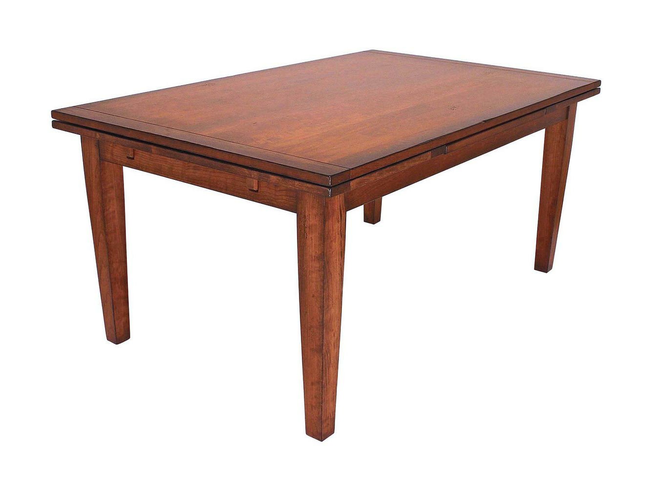 Amish Solid Wood Expandable Refectory Leg Dining Table - snyders.furniture