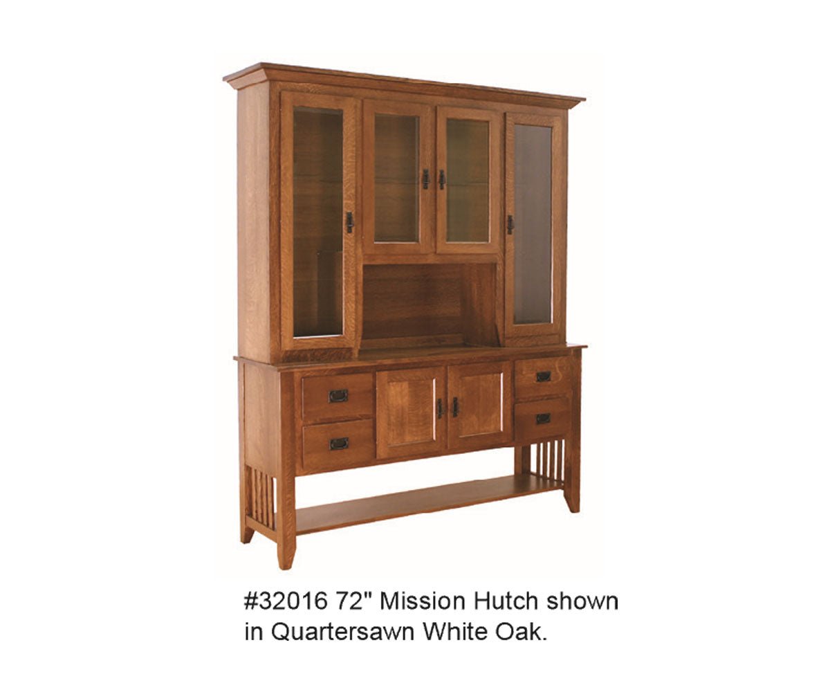 Amish Solid Wood Mission Hutch - snyders.furniture