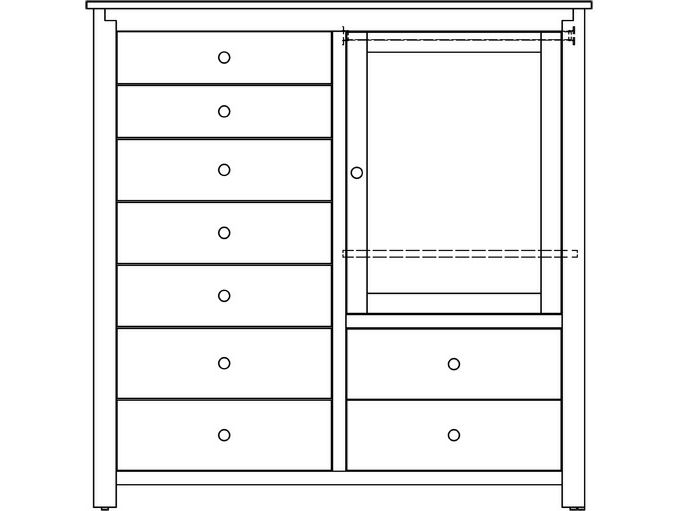 Amish Solid Wood Poughkeepsie Gentleman&#39;s Chest - snyders.furniture