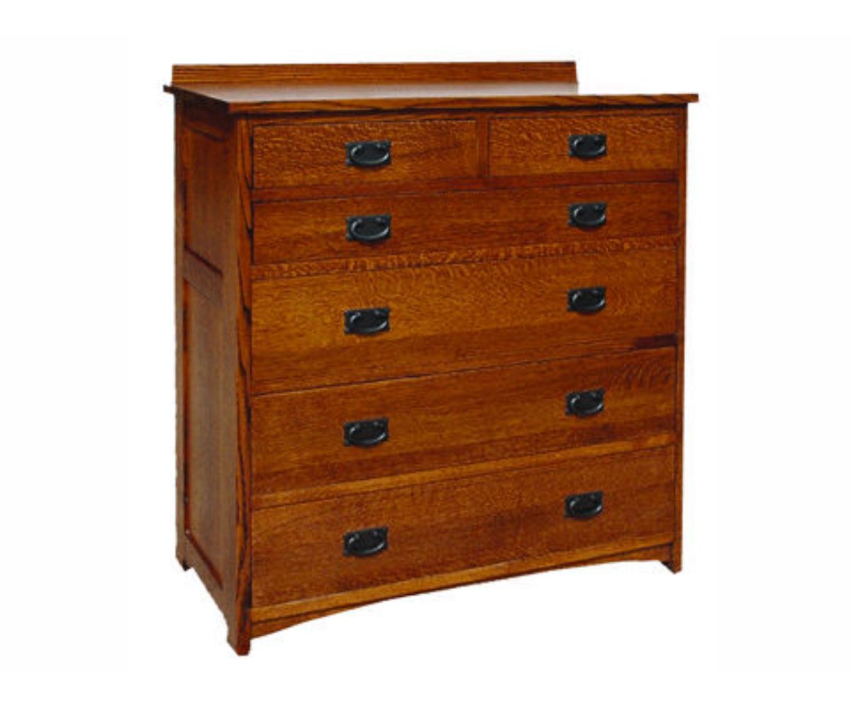 Amish Solid Wood Spanish Mission 6-Drawer Chest - snyders.furniture