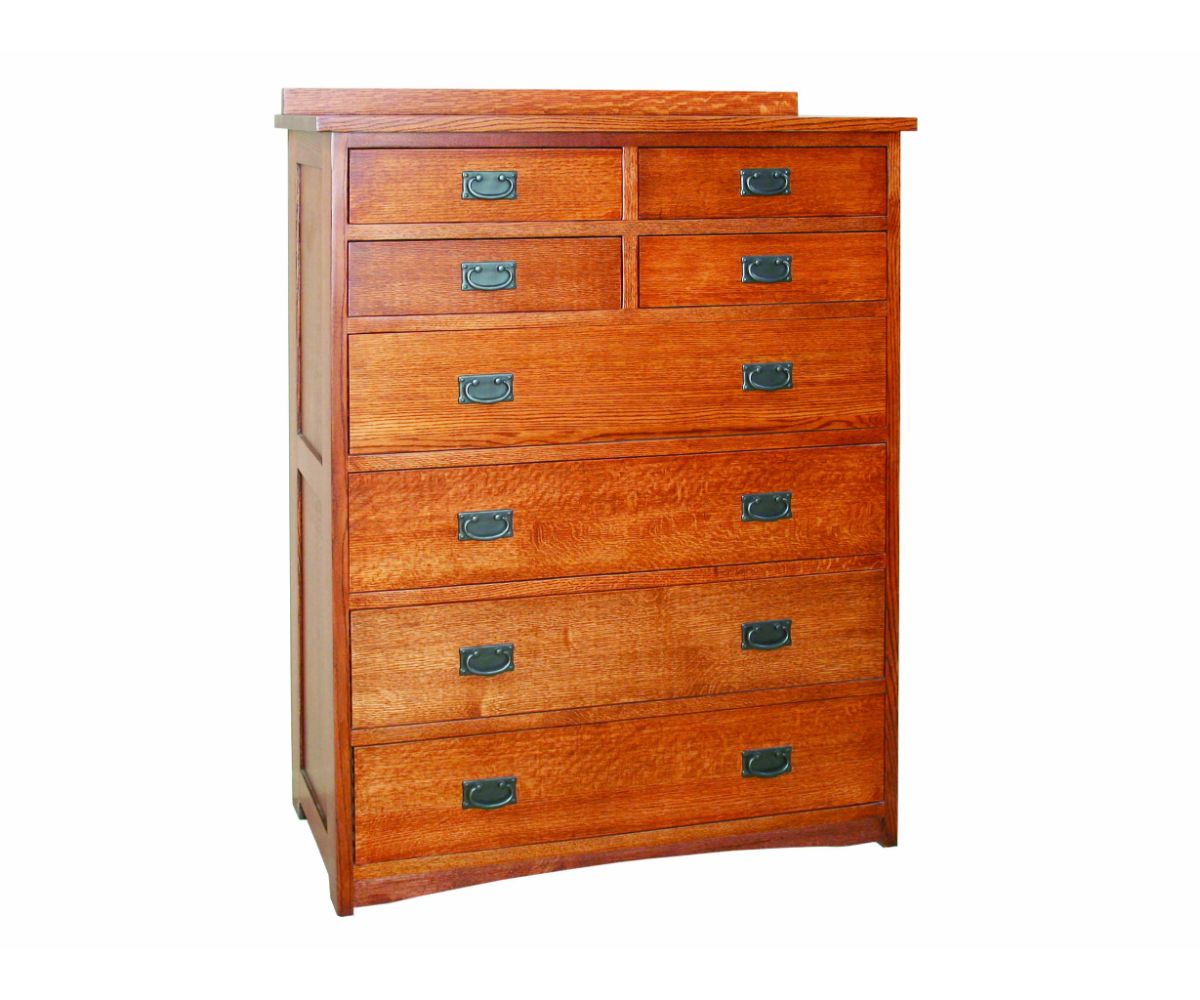 Amish Solid Wood Spanish Mission 8-Drawer Chest - snyders.furniture