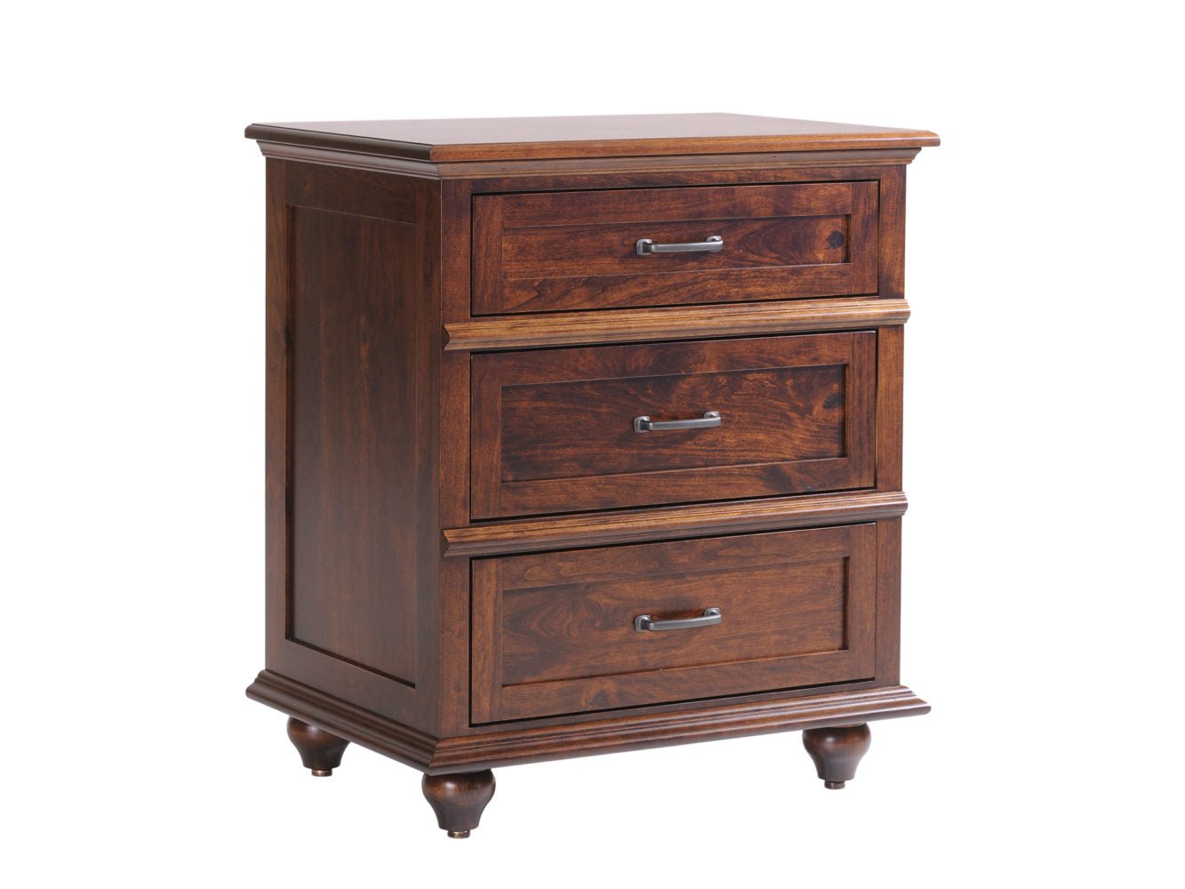 Amish Solid Wood West Point 3-Drawer Nightstand - snyders.furniture