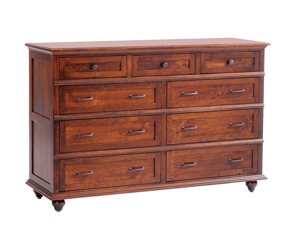 Amish Solid Wood West Point Dressing Chest and Mirror - snyders.furniture