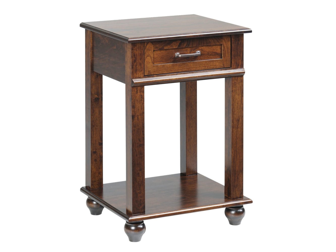 Amish Solid Wood West Point Open Nightstand - snyders.furniture