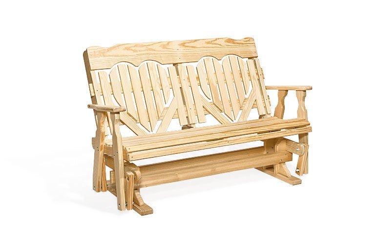 Outdoor wood glider discount bench