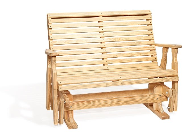 Amish Wood Roll Back Glider Leisure Lawns