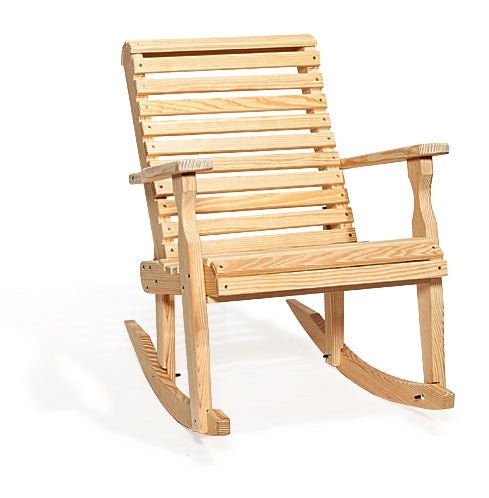 Amish Wood Roll Back Rocker Leisure Lawns