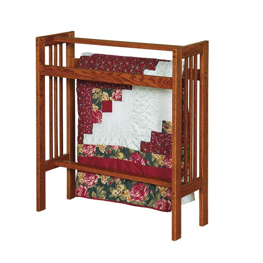 Amish Seven in Deep Quilt Shelf Rail Available Lengths Oak