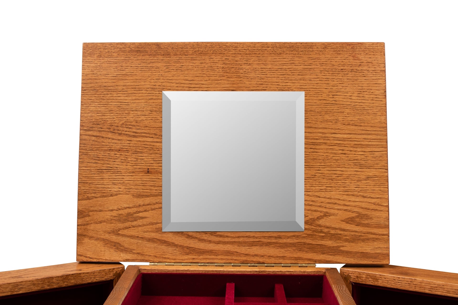 Wooden Jewelry Box Chest with Top Mirror Compartment Swing Open deals Sides 5 Drawers