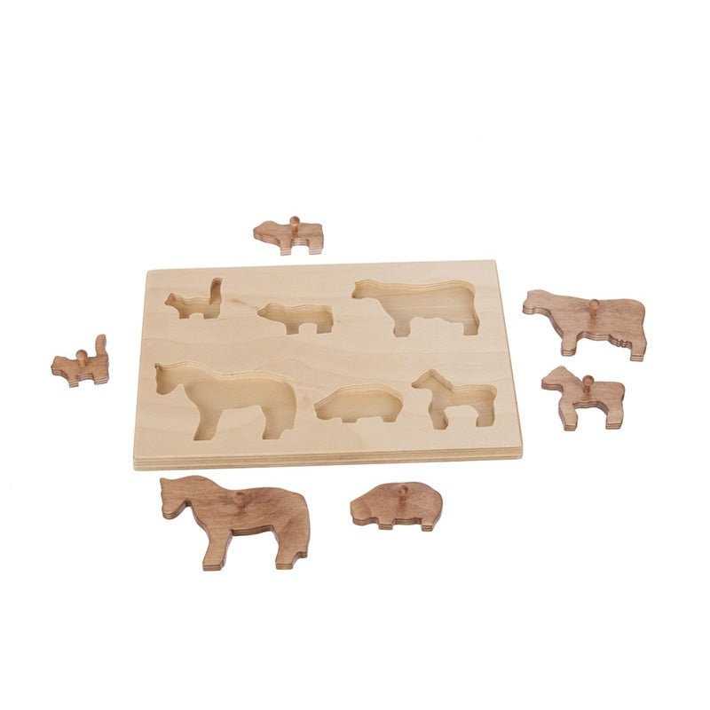 Amish Wooden Toy Farm Animal Set