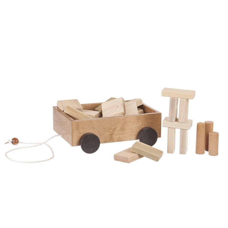 Wooden Wagon with Blocks - snyders.furniture